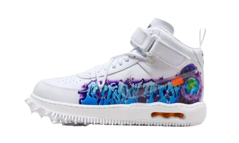 Nike Air Force 1 Mid Off-White Graffiti White - MTHOR SHOP