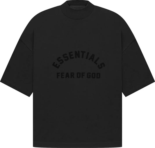 Fear of God Essentials Arch Logo Mock Neck T-shirt Jet Black