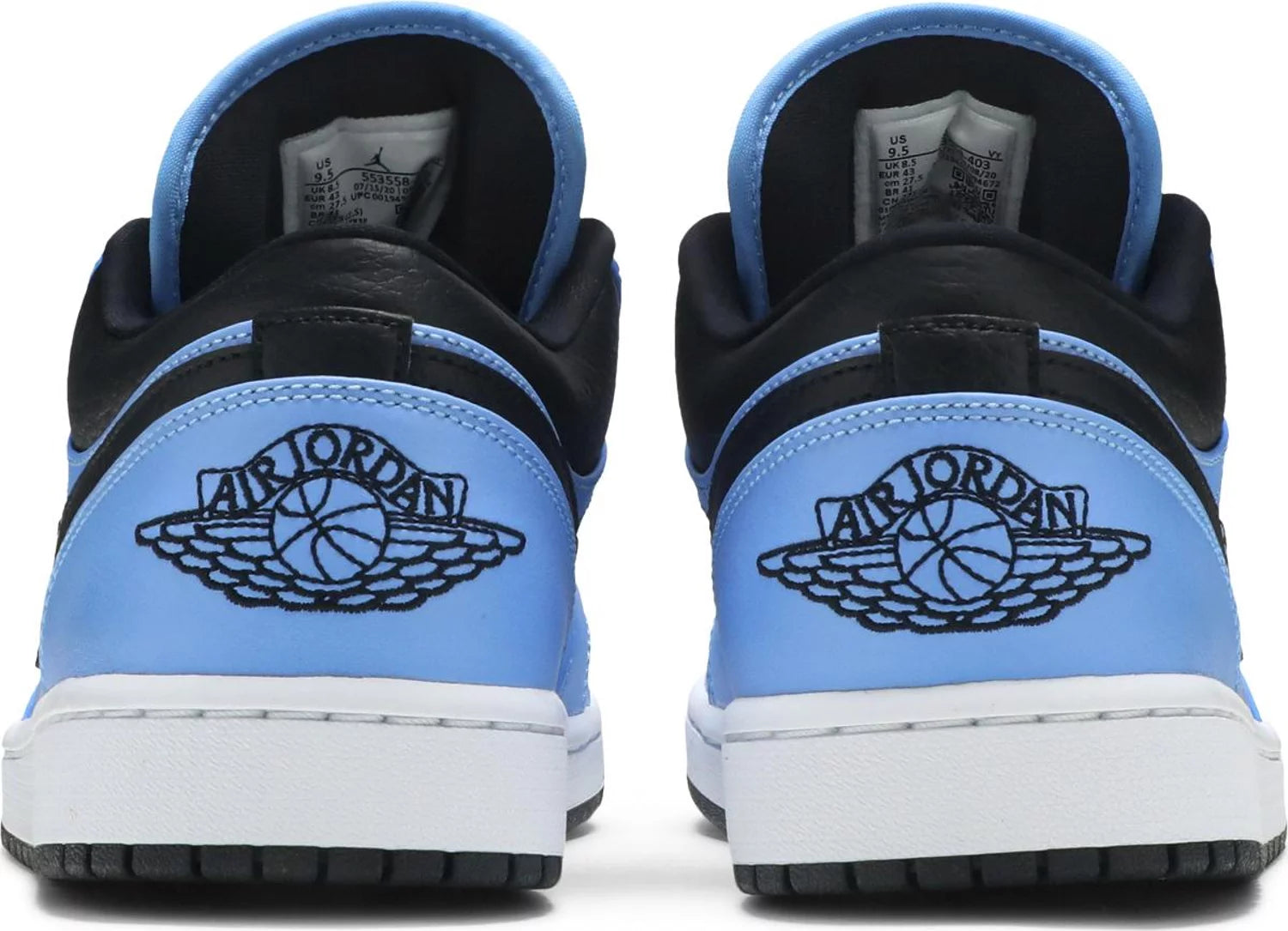 Jordan 1 Low University Blue Black 553558-403 MTHOR SHOP