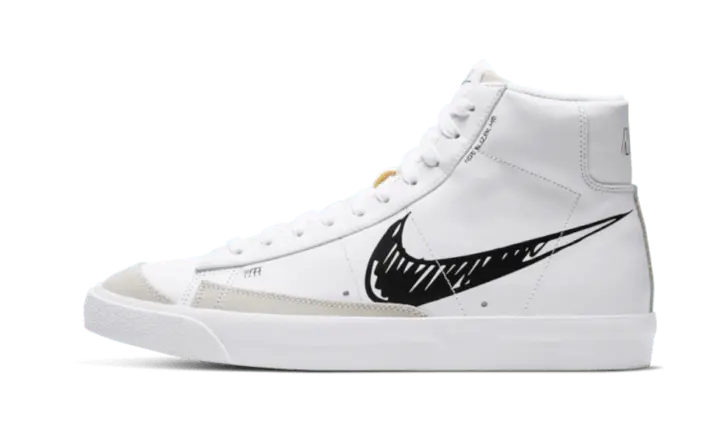 Nike Blazer Mid Sketch Black Swoosh - CW7580-101