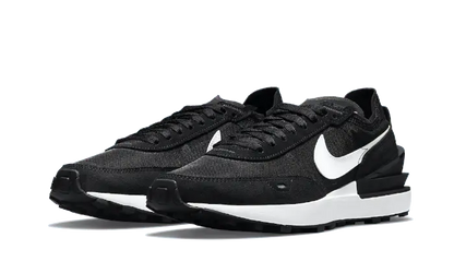 Nike Waffle One Black White Swoosh - DC2533-001